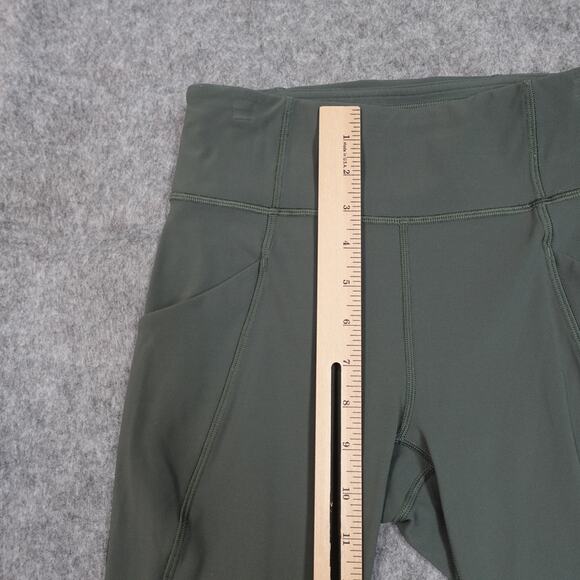 Lululemon Leggings Womens 2 Time To Sweat Crop 23" Forest Run Yoga Gym Workout - Picture 3 of 8